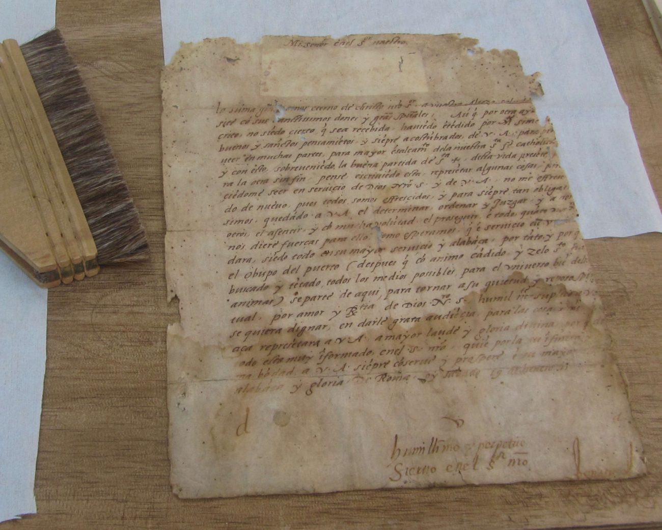 Carta autògrafa, Sant Ignasi de Loiola, reliquiari catedral (València).