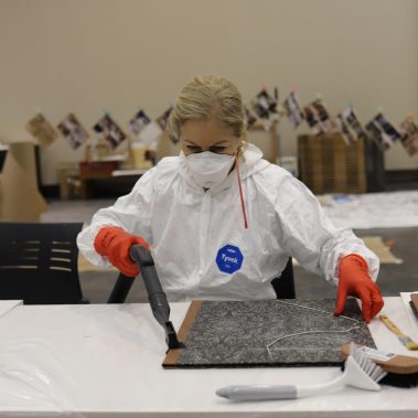 Trabajos de recuperacion en la Feria de Valencia