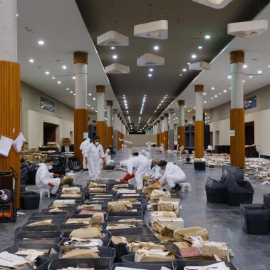 Trabajos de recuperacion en la Feria de Valencia