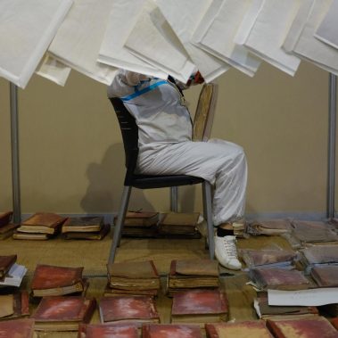 Trabajos de recuperacion en la Feria de Valencia