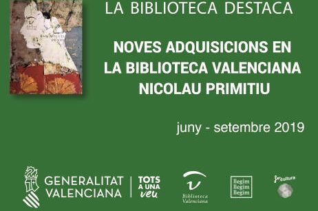 Noves adquisicions a la Biblioteca Valenciana Nicolau Primitiu