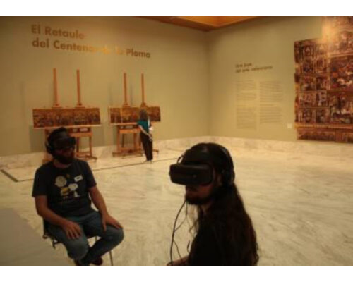 Immersive virtual reality to visualise the visible and infrared layer of a medieval altarpiece